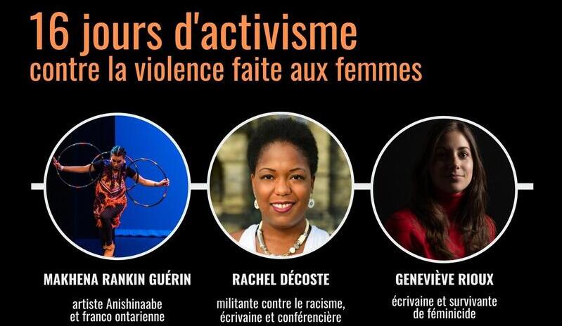 Le Comité Réseau d'Ottawa au CNA - 16 jours d'activisme contre la violence faite aux femmes